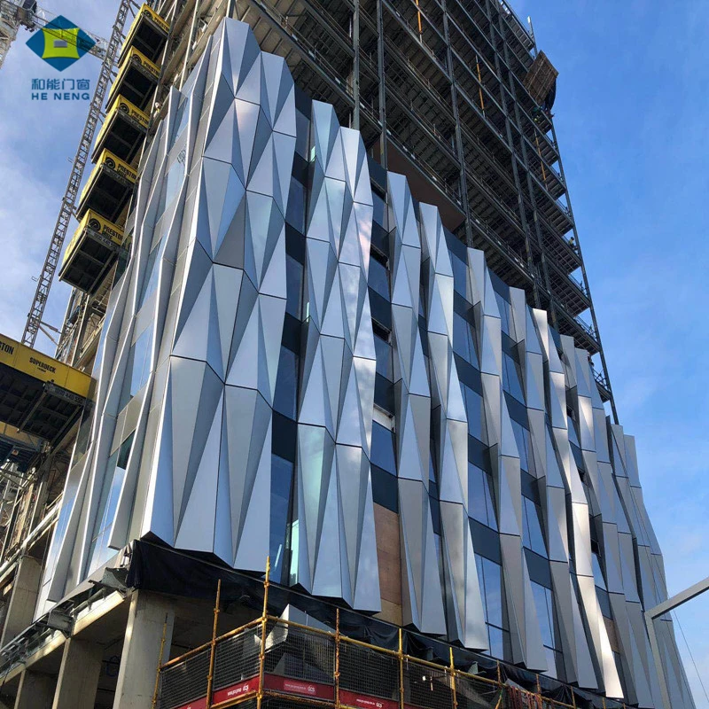 Алюминиевые стены с двойным остеклением из закаленного стекла