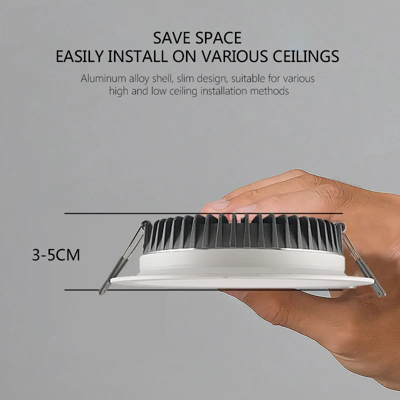 Foshan Supplier Led Downlight Ceiling Recessed Cutout 70MM 80MM 90MM 115MM 155MM 160MM 210MM 3W 5W 7W 9W 12W 20W 30W Aluminum 90
