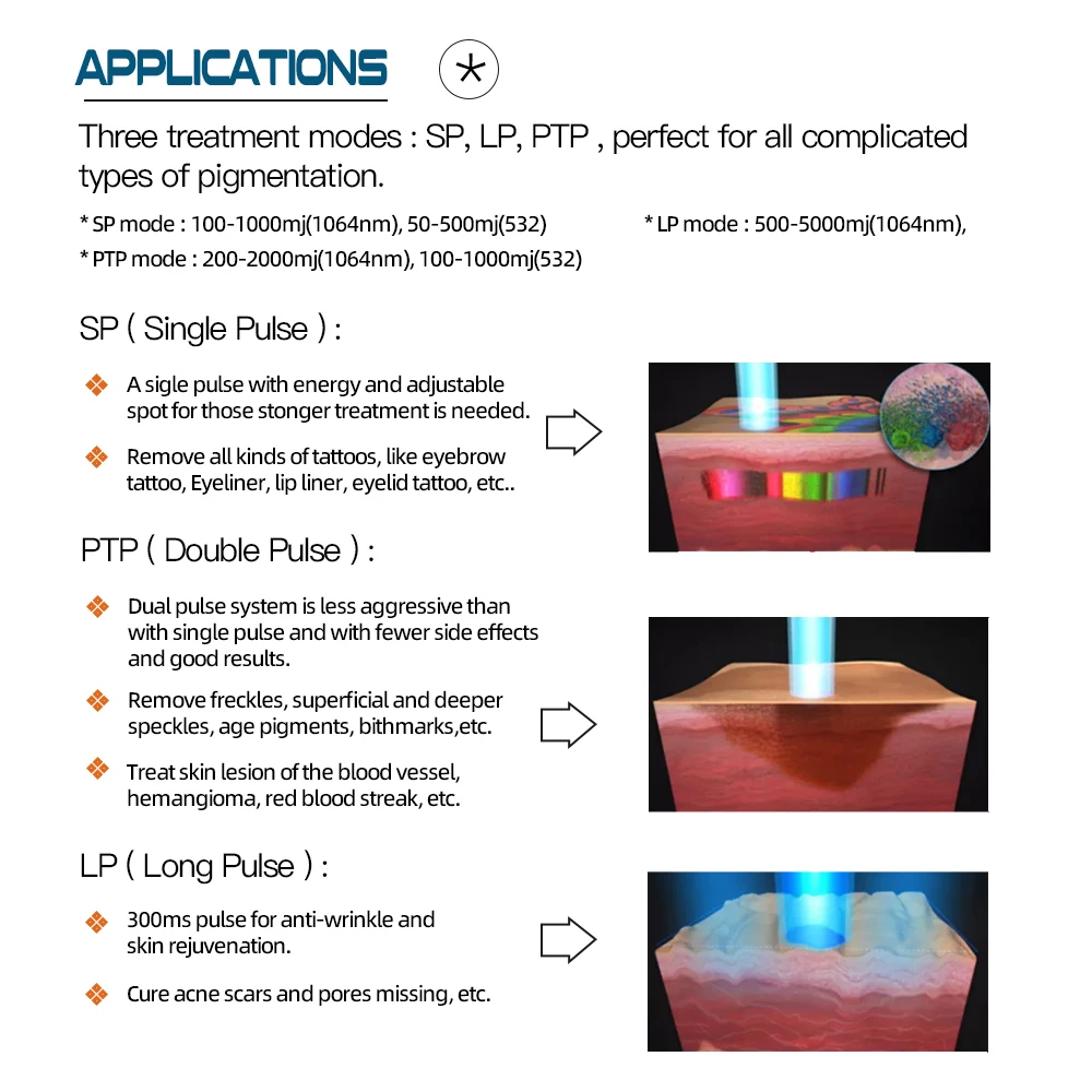 Tattoo Removal machine laser Nd Yag Laser Skin Rejuvenation Blood Vessels Removal equipment