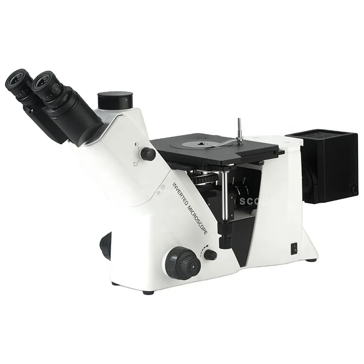 Brightfield Darkfield Inverted Trinocular  Metallographic Microscopes 50X-500X