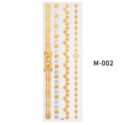 Beauty sticker Gold metallic tattoos Nice metallic shine and these metallic temporary fake tattoos will stay on for several days