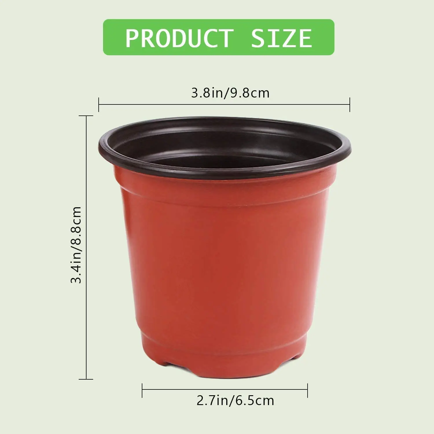 4 Inch Plastic Nursery Pots for Plant Seedling Flower Container Seed Starting Garden Pots Planters
