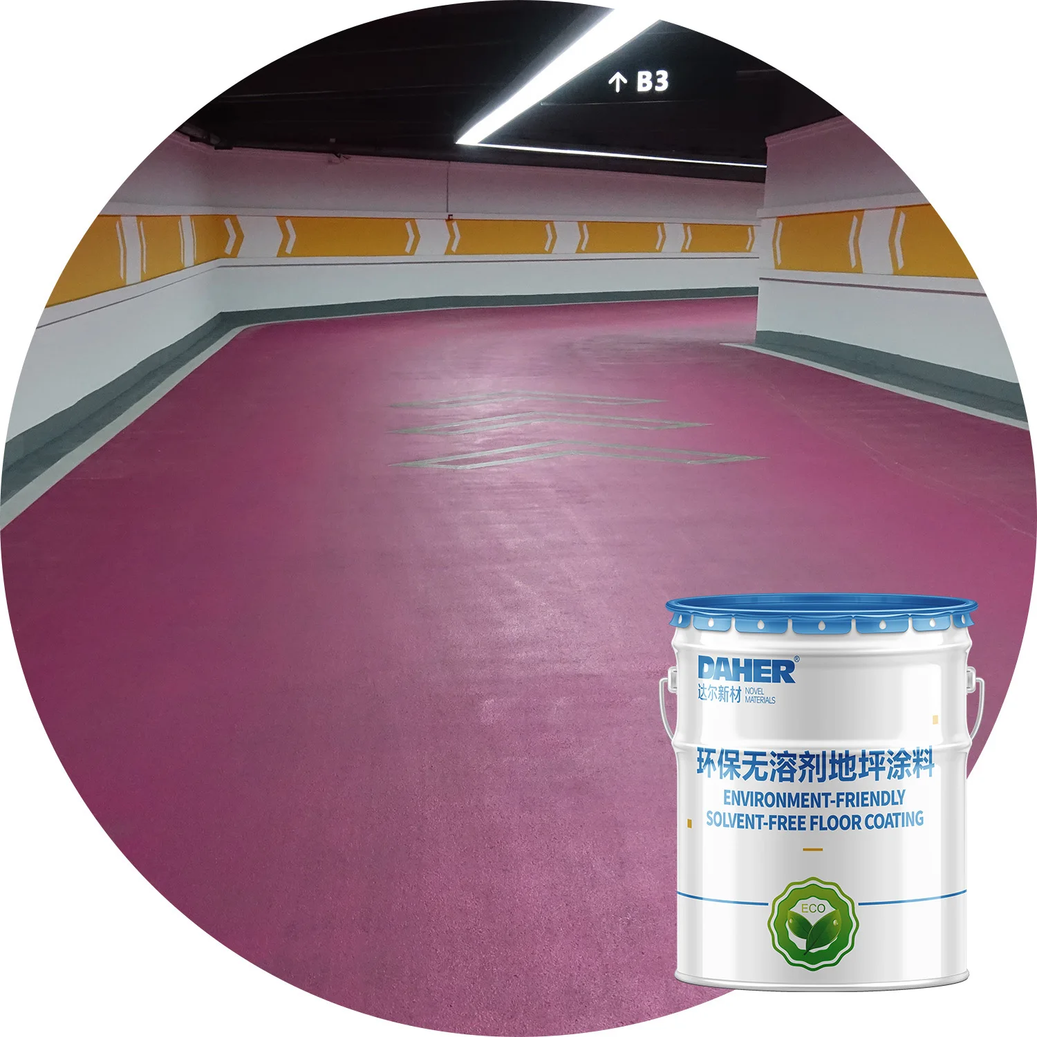 self-leveling outdoor garage anti slip coating epoxy resin concrete floor paint