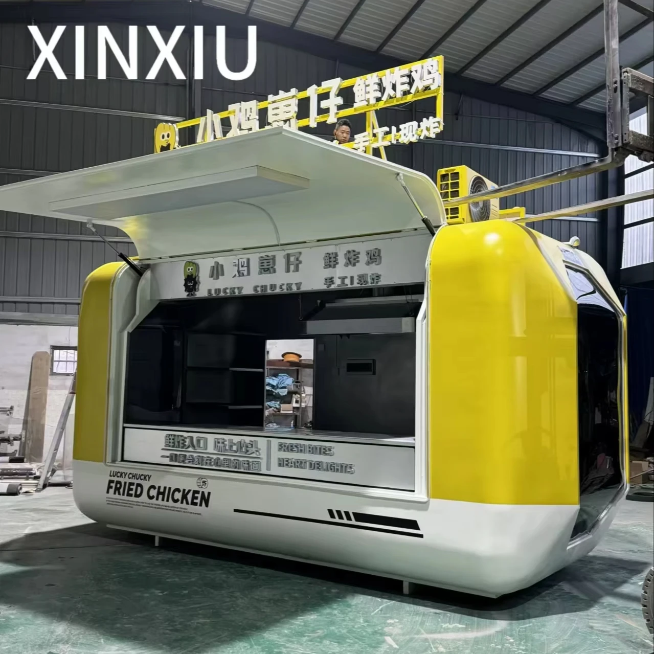 New Mobile Modern Fast Food Vending Trailer Truck for Sale Pink RED Black Yellow Green Mobile Restaurant Car Restaurant
