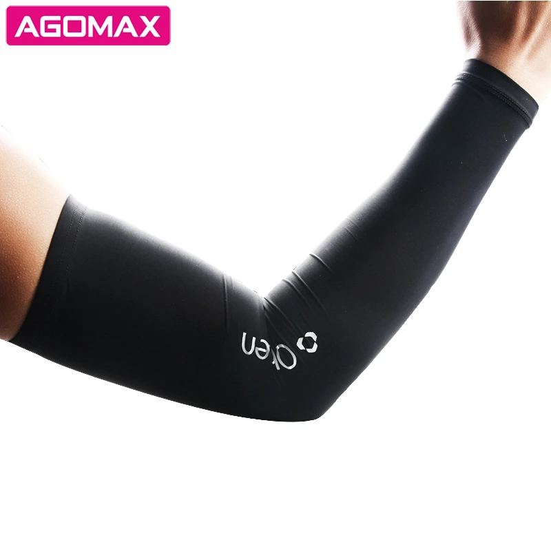 Custom wholesale sport sleeve compression spandex elastic arm sleeve