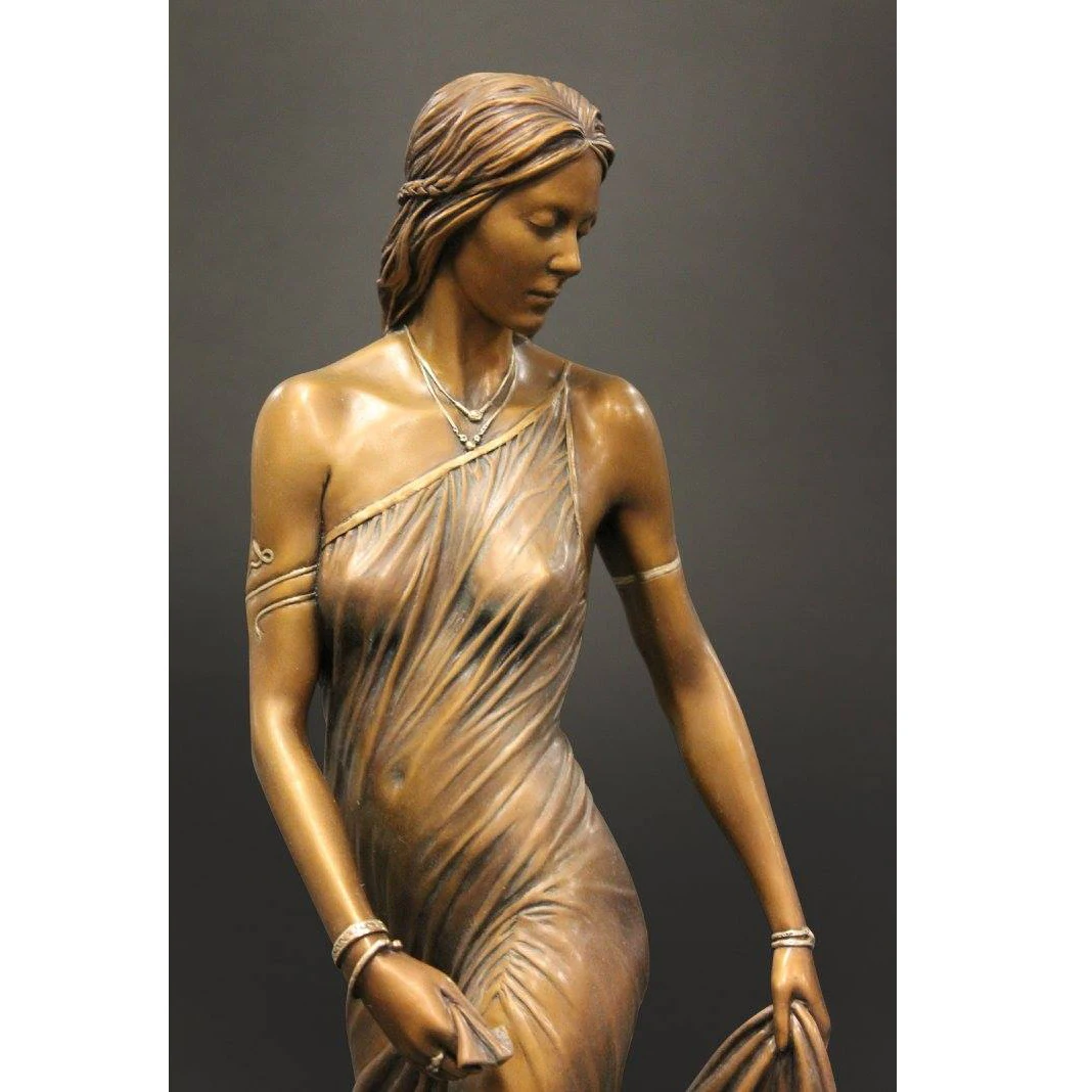 Modern Lady Statues Beautiful Large Garden Statuary Bronze Customized for Outdoor Home Decoration Sports Brass Model Europe