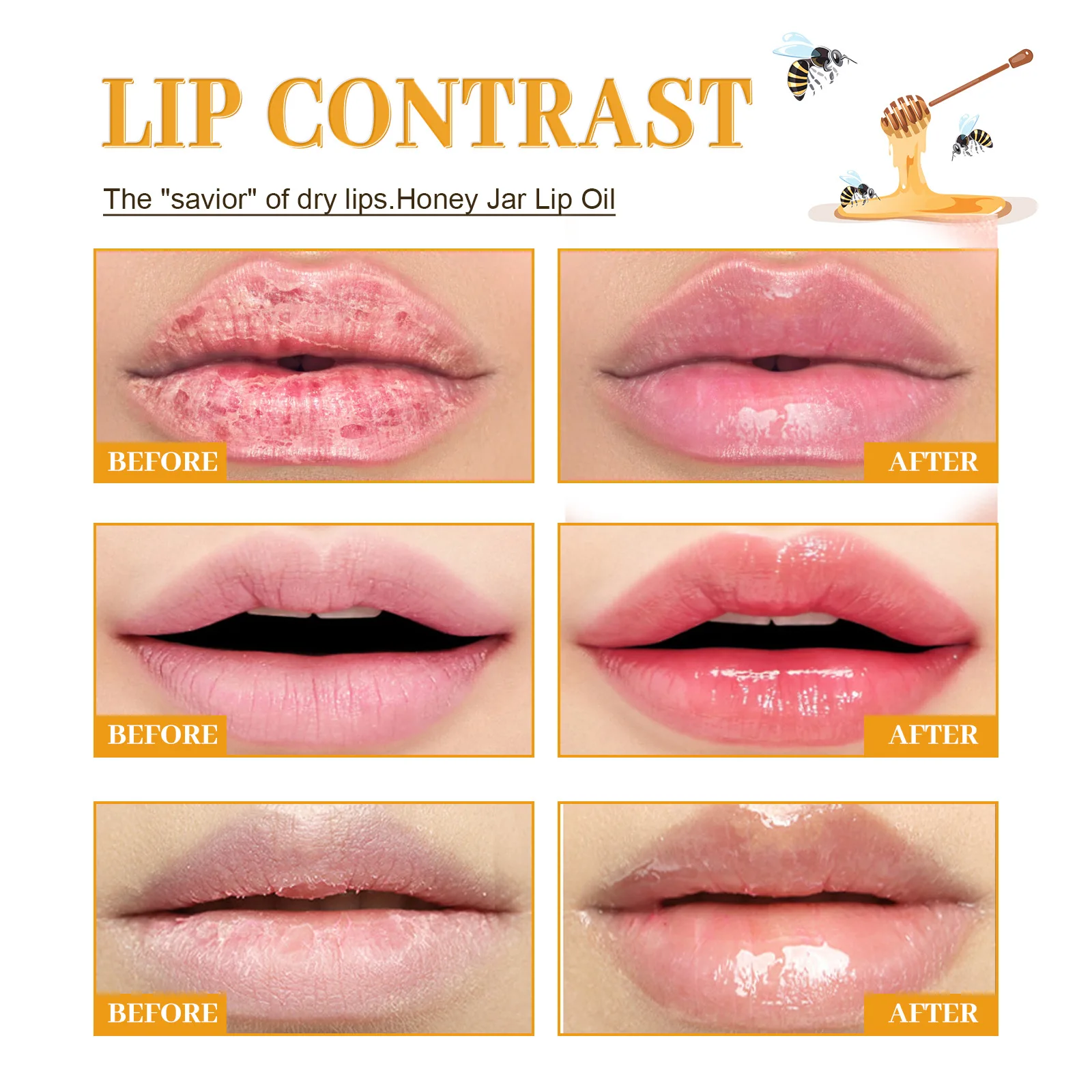Moisturizing Removing Dead Skin Wrinkling Wholesale Lip Plumping Oil Cosmetic Makeup Waterproof 5g Honey Lip Oil Gloss