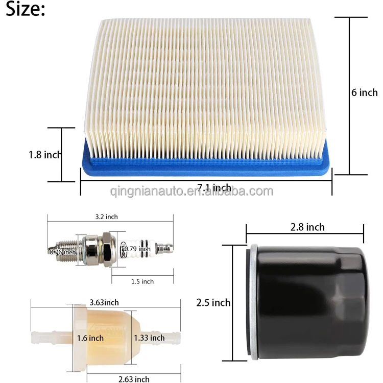Golf Cart Tune Up Kit for DS with FE290 FE350 Engines, Includes Air Filter , Oil Filter, Fuel Filter, Spark