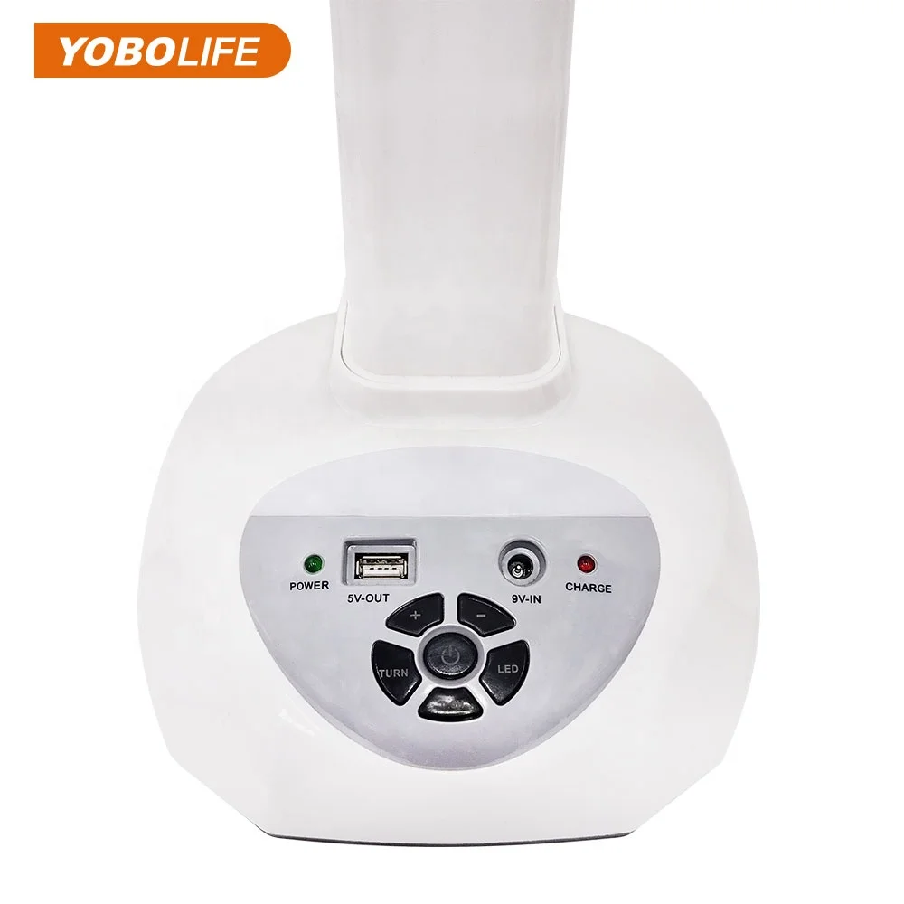 Hot Selling 12 Inch Solar Rechargeable Emergency Oscillating DC AC Table Electric Fan