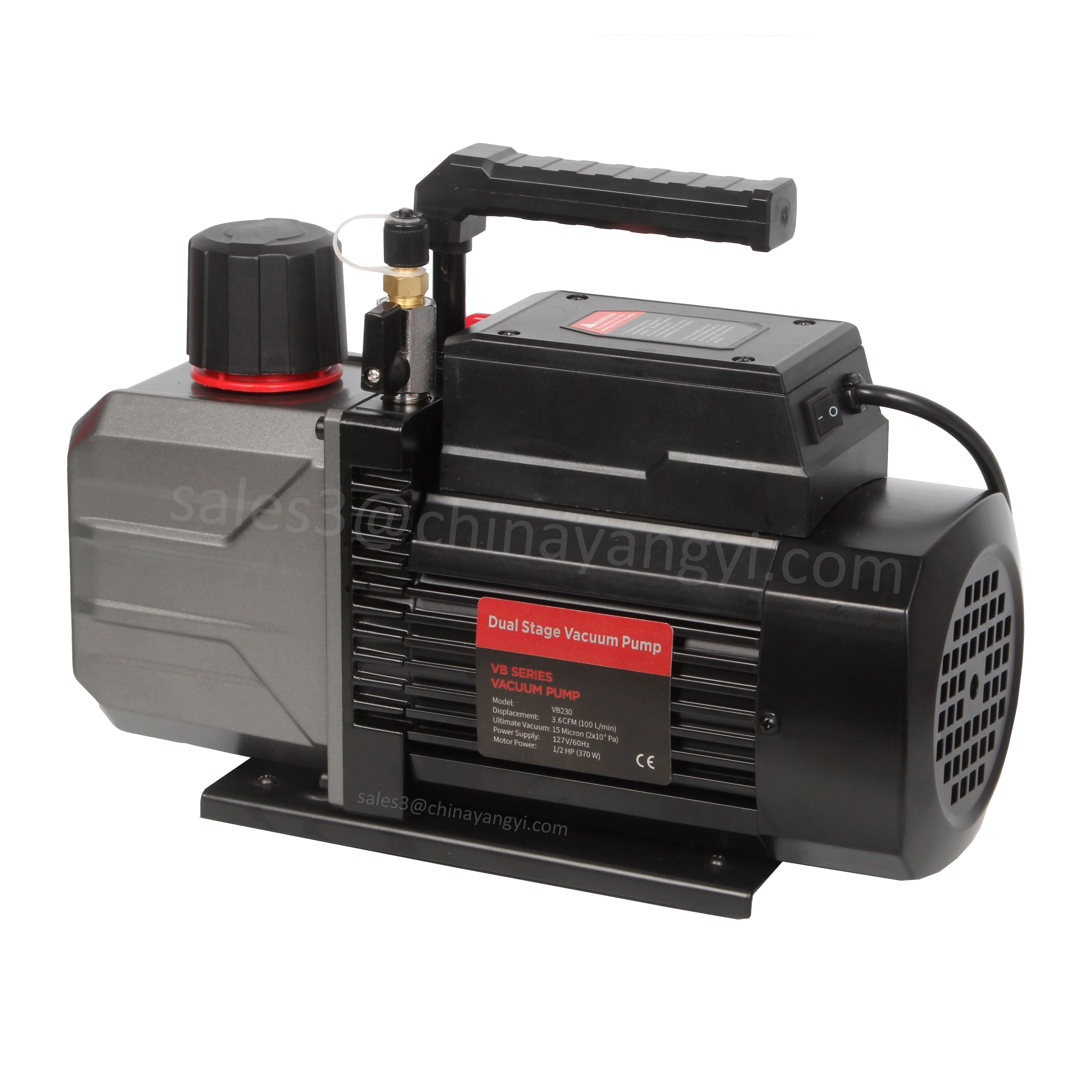 3cfm 1/3HP for R32 R134a R410a 2 Stage Vacuum Pump for HVAC/AUTO AC Refrigerant Recharging, Degassing Wine, Milking Cow