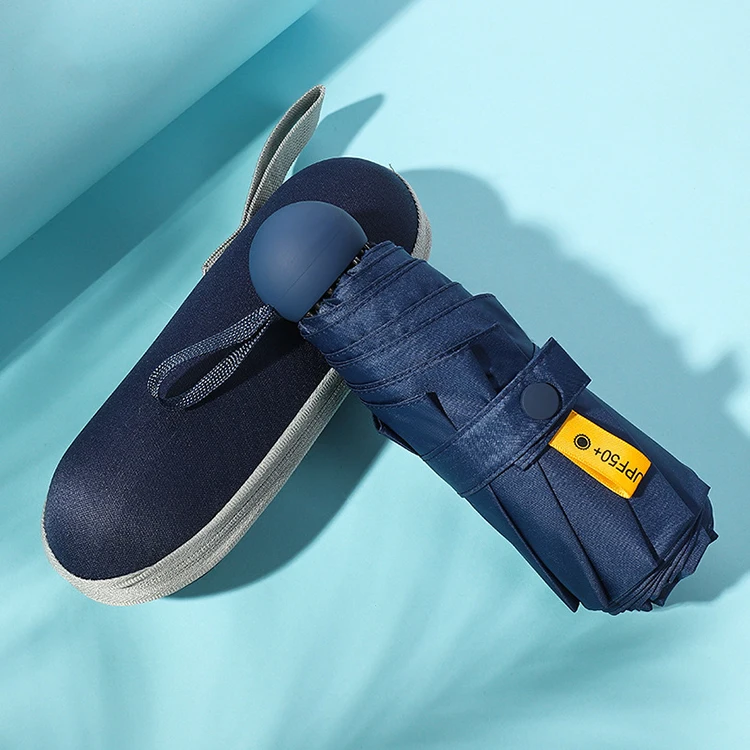 Travel Micro Mini Compact Super Uv Protection Pocket 5 Fold Umbrella