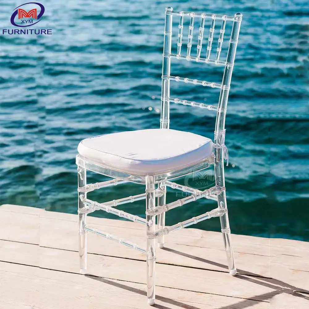 Cheap Ghost Clear Transparent Acrylic Resin Chiavari Chair For Wedding Event