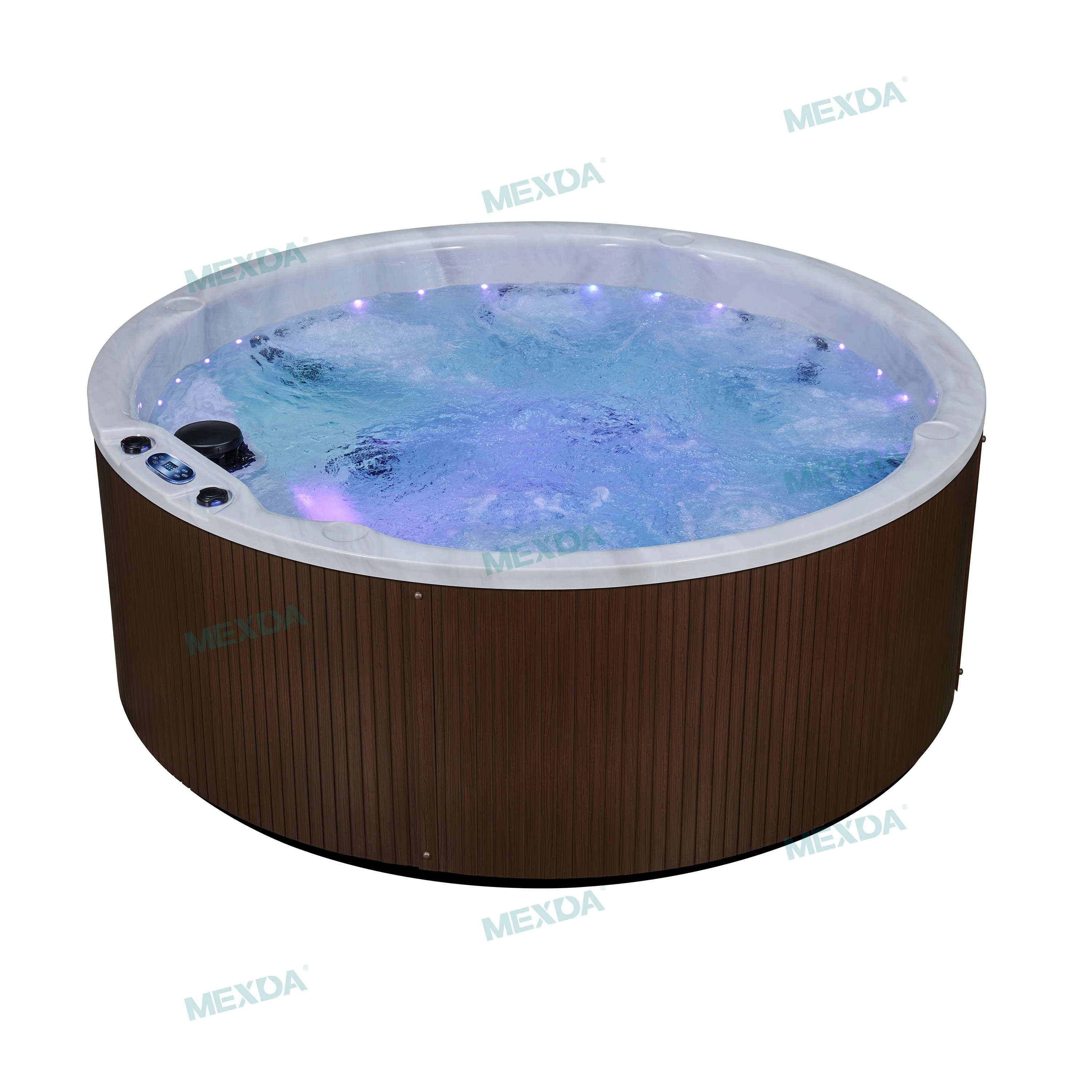 MEXDA Round Garden Family 6 Person Outdoor Massage Spa Tubs Hot Spa Tub Body Spa WS-392