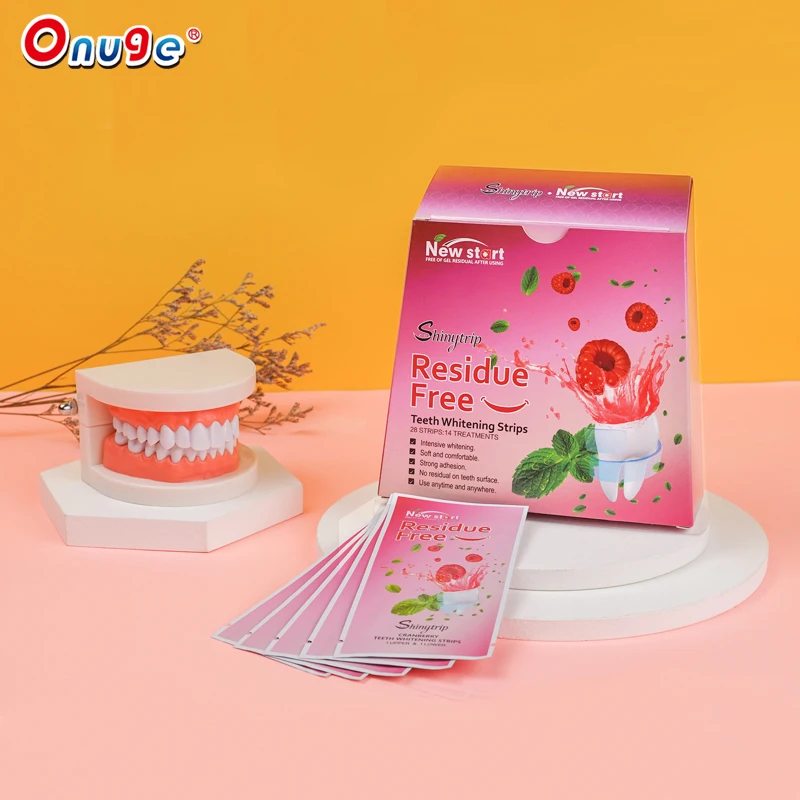 Private label teeth whitening strips organic PAP mint flavoured  teeth white strips