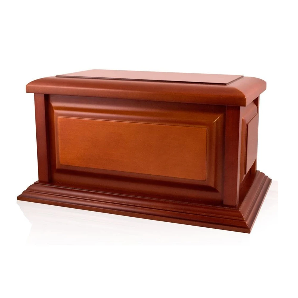 Perfect Memorials Large Traditional Cherry Wood Cremation Urn