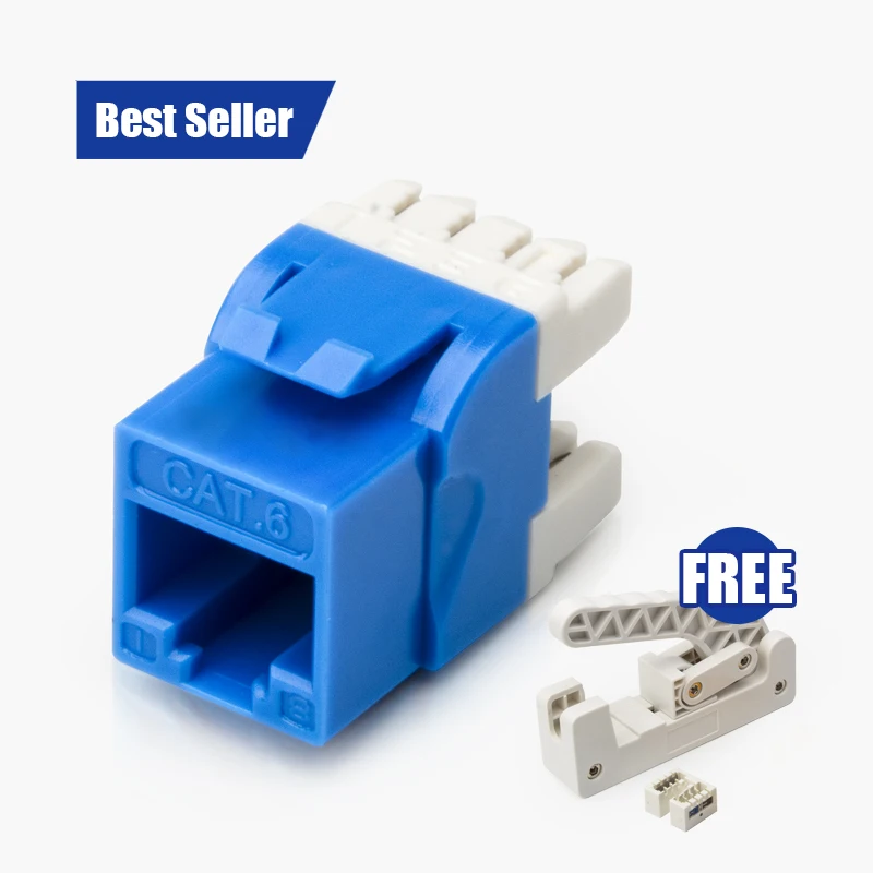 Network cat 6 Unshielded Modular jack utp 180 degree rj45 Cat5e cat6 cat6a keystone jack