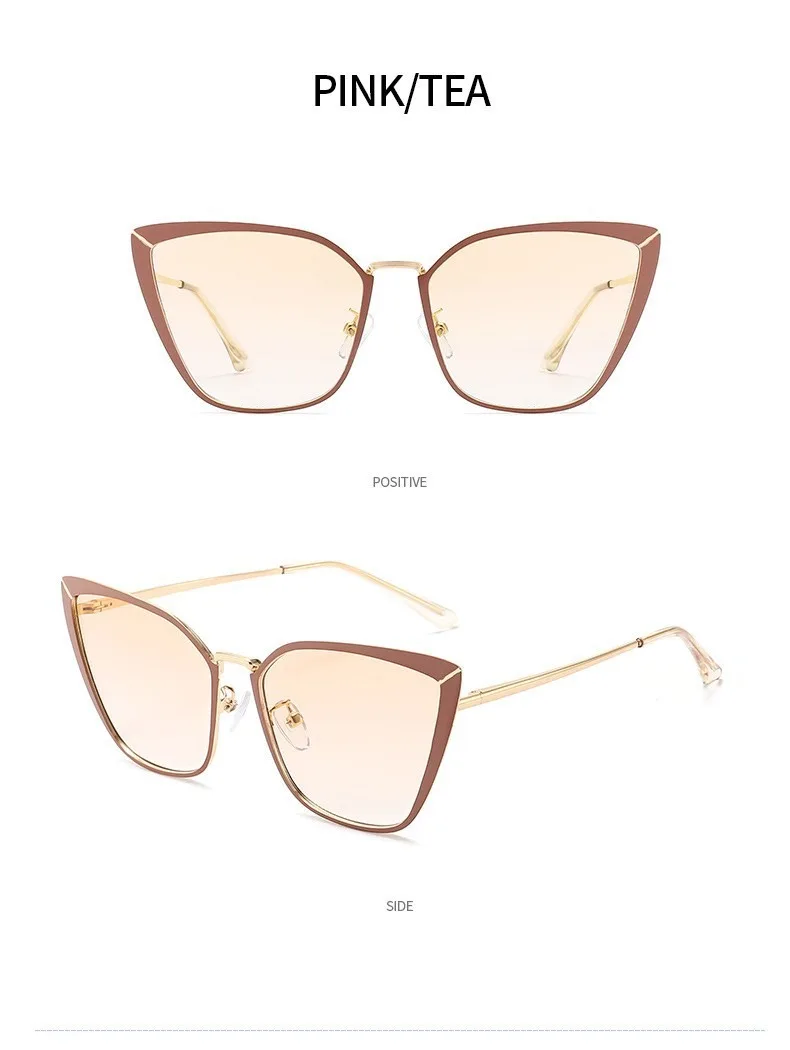 Cool high quality uv400 shades man metal sunglasses high fashion best manufacture sunglass cateye sunglasses