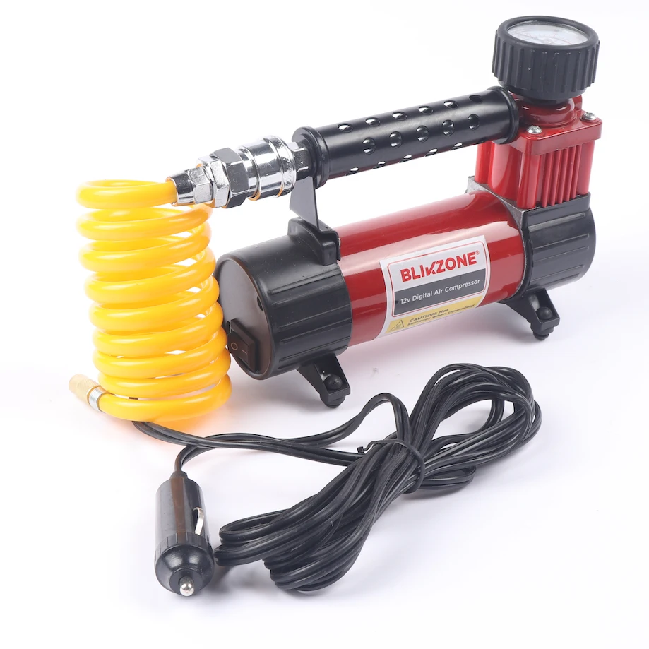 Small powerful 12V high flow air compressor with CE RoHS certification heavy-duty car tire inflator