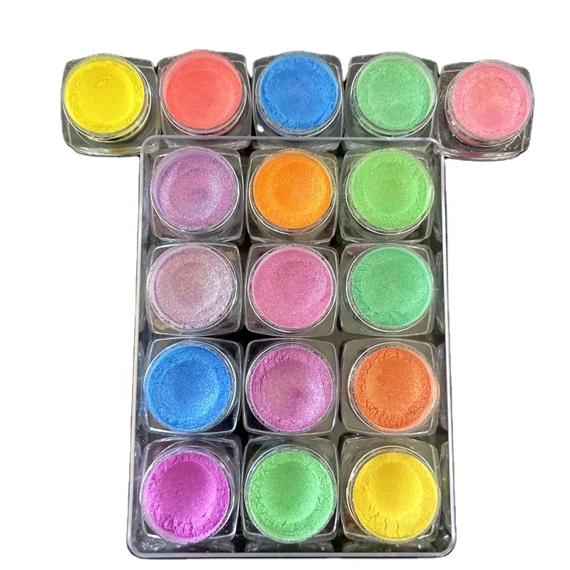 17 Colors Cosmetic Aurora Chameleon Powder For Lip Gloss Eyeshadow & Nail Art DIY Activity Mica Powder Pealescent Pigment