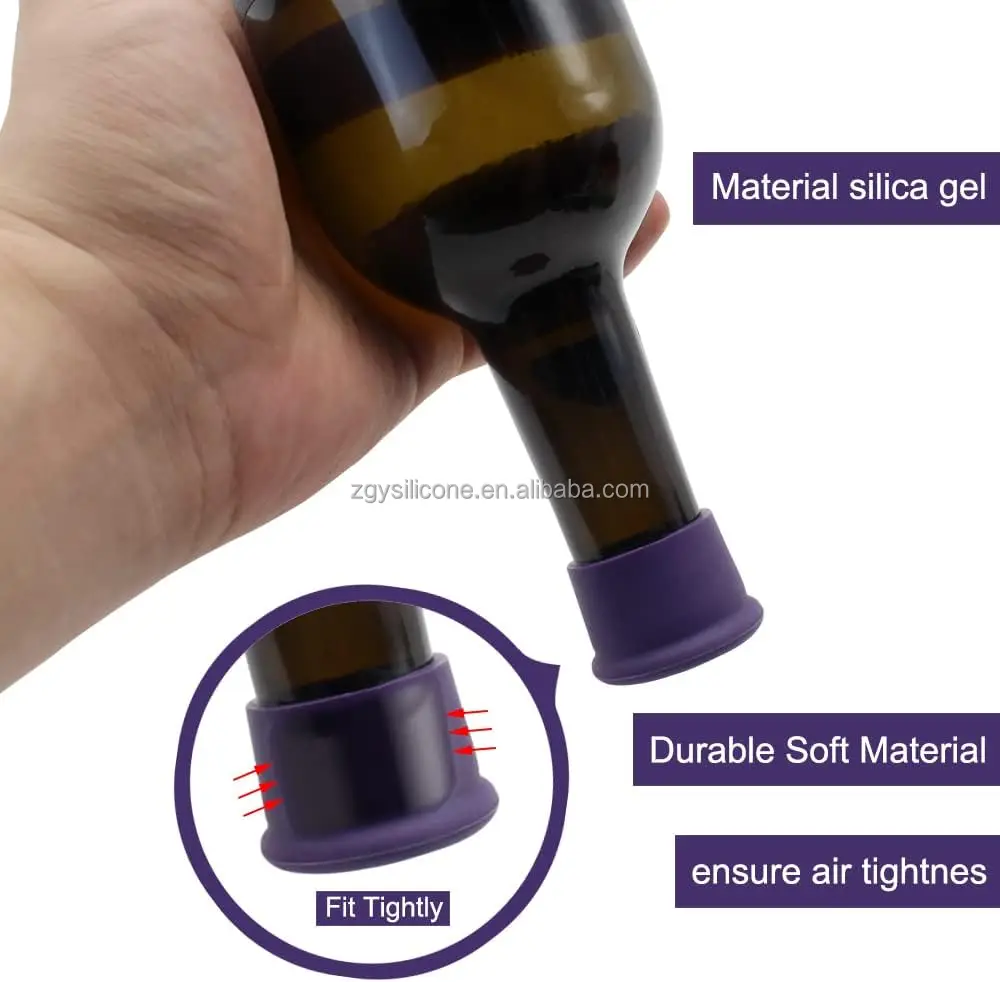 Custom Wholesale OEM/ODM Bottle Sealer Leak Proof Bar Accessories Silicone Sparkling Wine Stopper