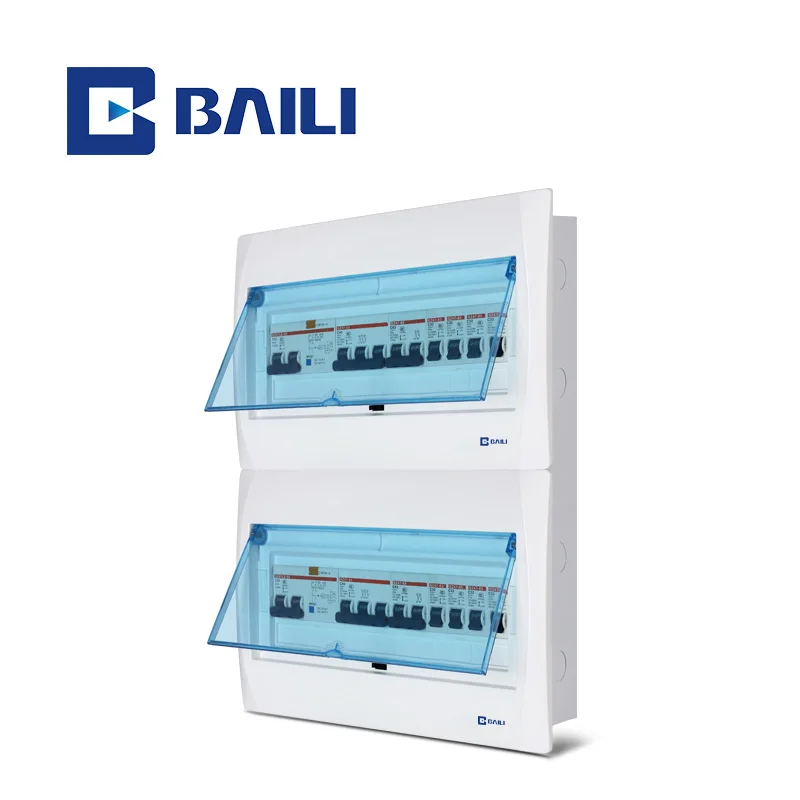 BAILI Hot-Selling GS Series 26way 0.8 Mm Metal Box Plastic Cover Low-voltage protection MCB Distribution Box