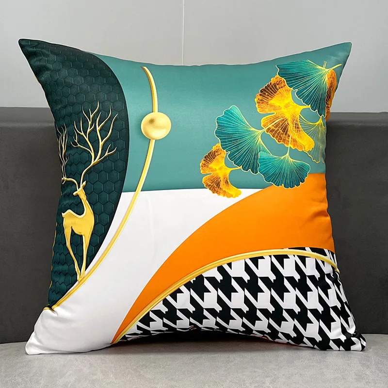 Large Back Support Lumbar Luxury Back Car Office Chair Sofa Seat Cushion Cover 50*50 Cases For Home Decor