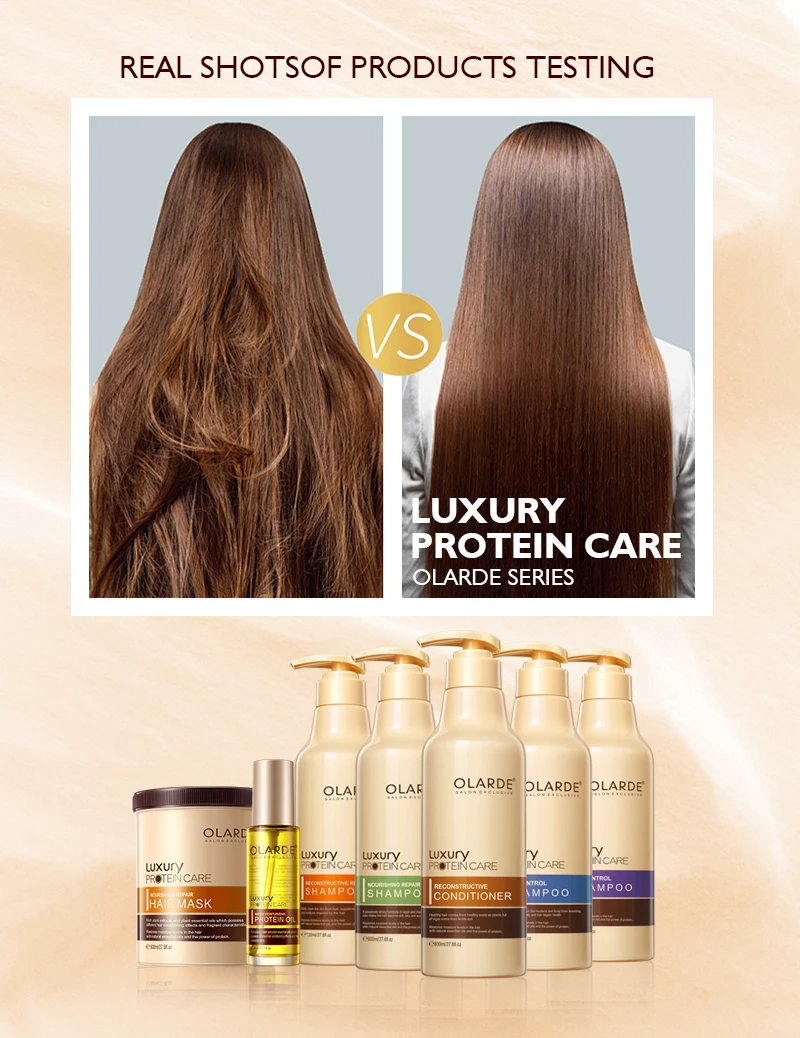 Smoothing Protein Hair Treatment for Frizz Control and Split End Prevention hair shampoo and conditioner