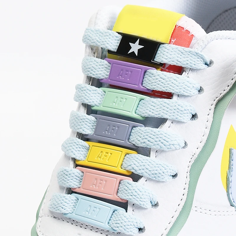 Metal Shoe AF1 Shoelaces buckle Accessories Decorations Metal Lace Lock DIY Sneaker Kits for all kinds of flat laces