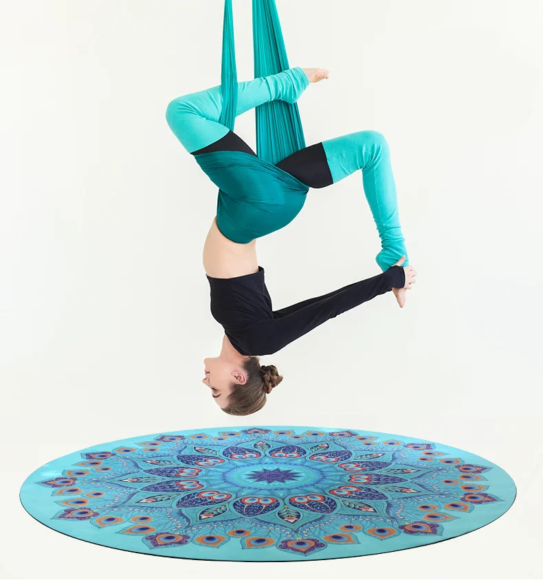 
2021 wholesale eco friendly round yoga mat custom circle yoga meditation mat 