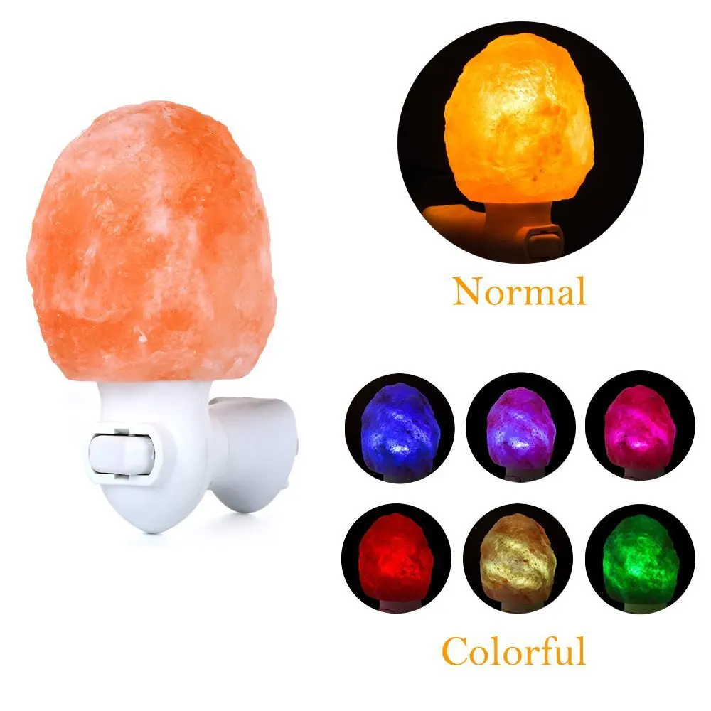 Small Wall crystal Salt lamp bedside lamp light natural warm home decorative ornaments