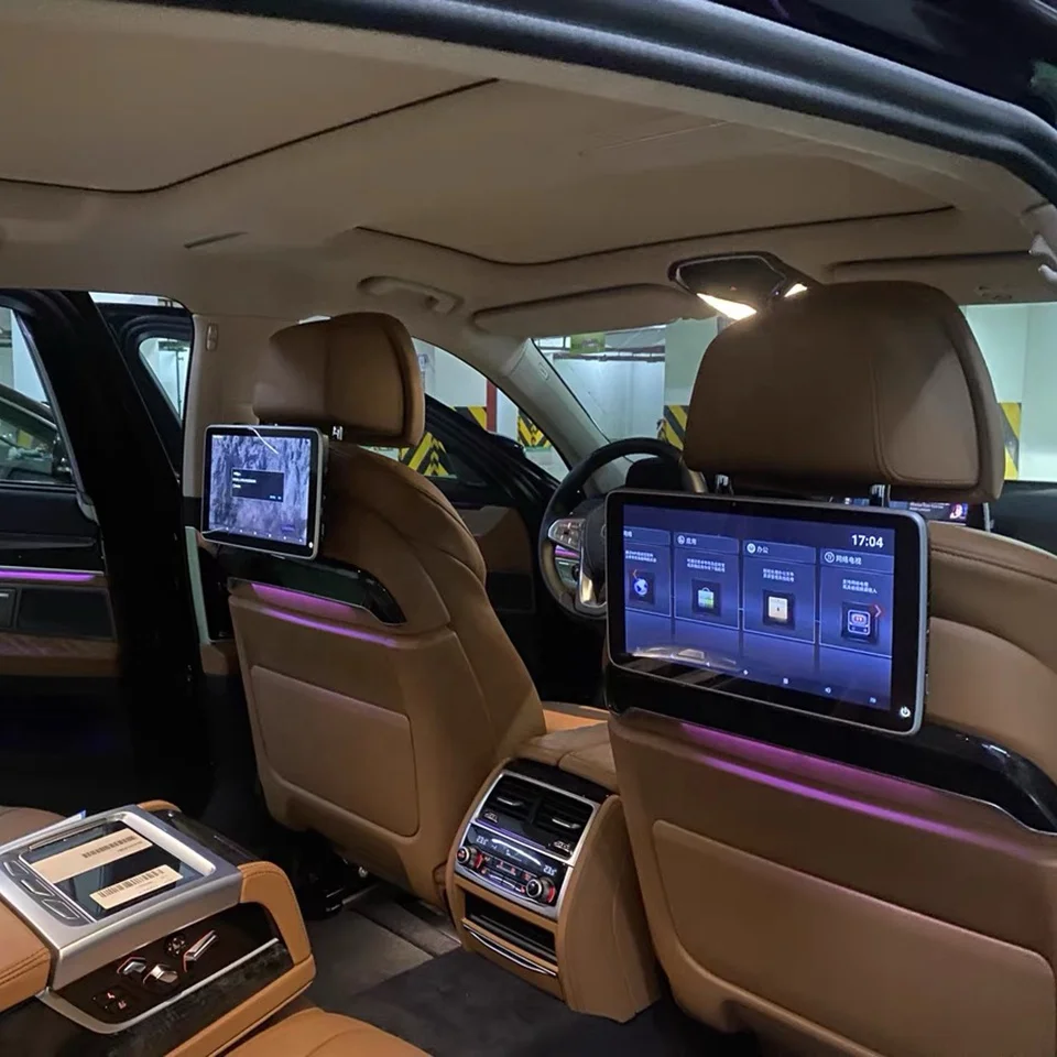 Android 9.0 Car Entertainment System Video Player For BMW F10 F11F15 F16 F07 F85 F86 GT Kids TV Monitor In Car Seat