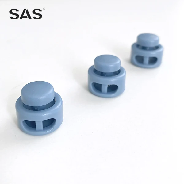 SAS Factory Direct Selling In Stock Plastic Spring Cord Lock Stopper Dark Blue Elastic Cord Stopper