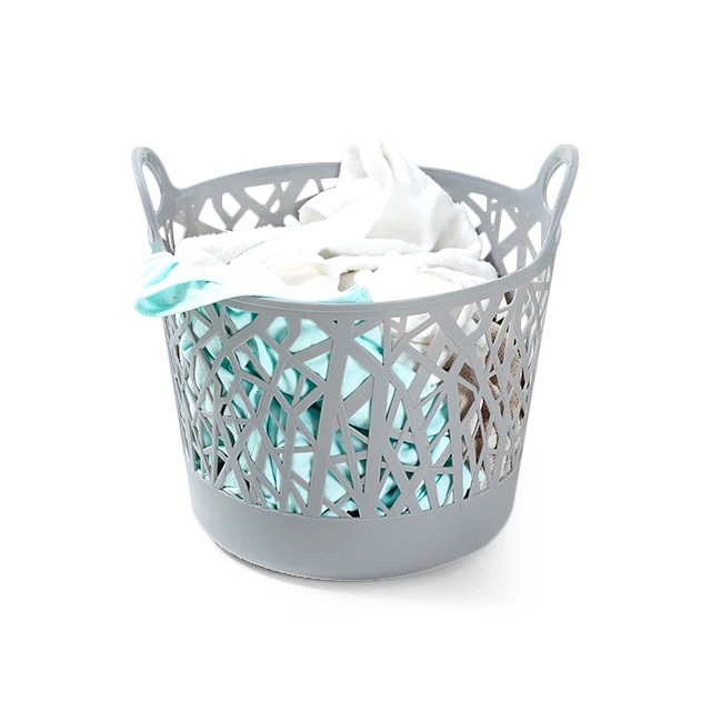 20L 45L plastic storage foldable cheap basket organizer with handles wholesale