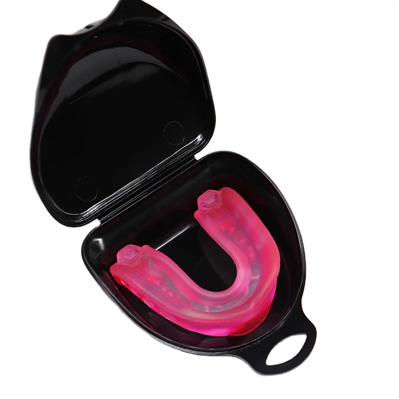 
Sports MMA Mouth Guard Mouthguard for Football Lacrosse Basketball Flavored with Black Plastic Box Boxing Mouth Protector 