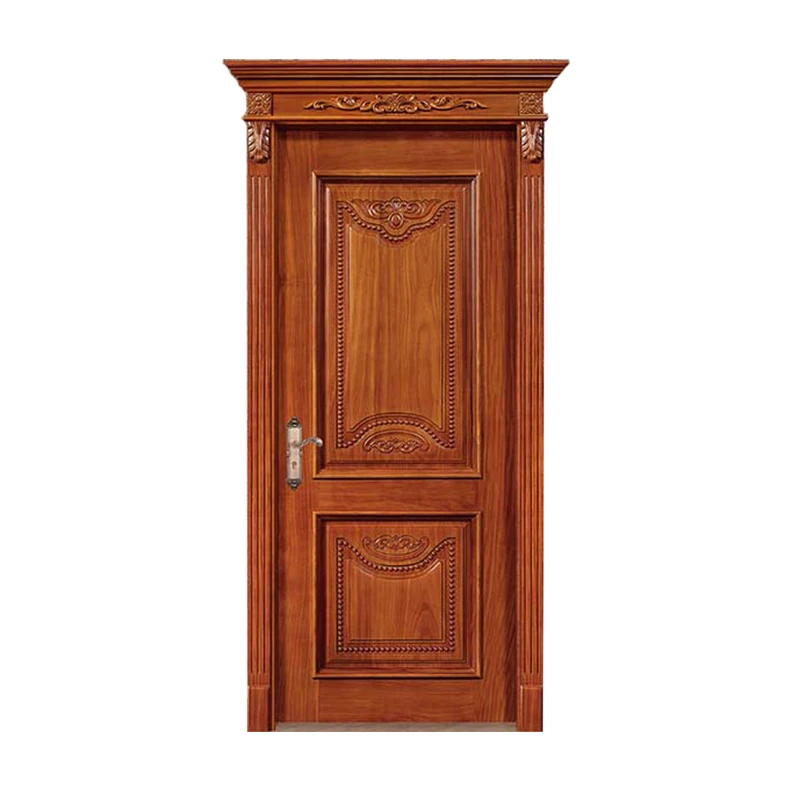 Modern design factory price high quality interior room solid wood carved wooden door