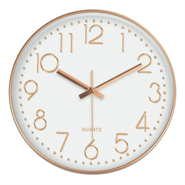 Brand Wall Clocks Needle Indoor Plastic Accurate Silent Hanging Ornament Round Home Decoration Cheap Plastic wall clocks