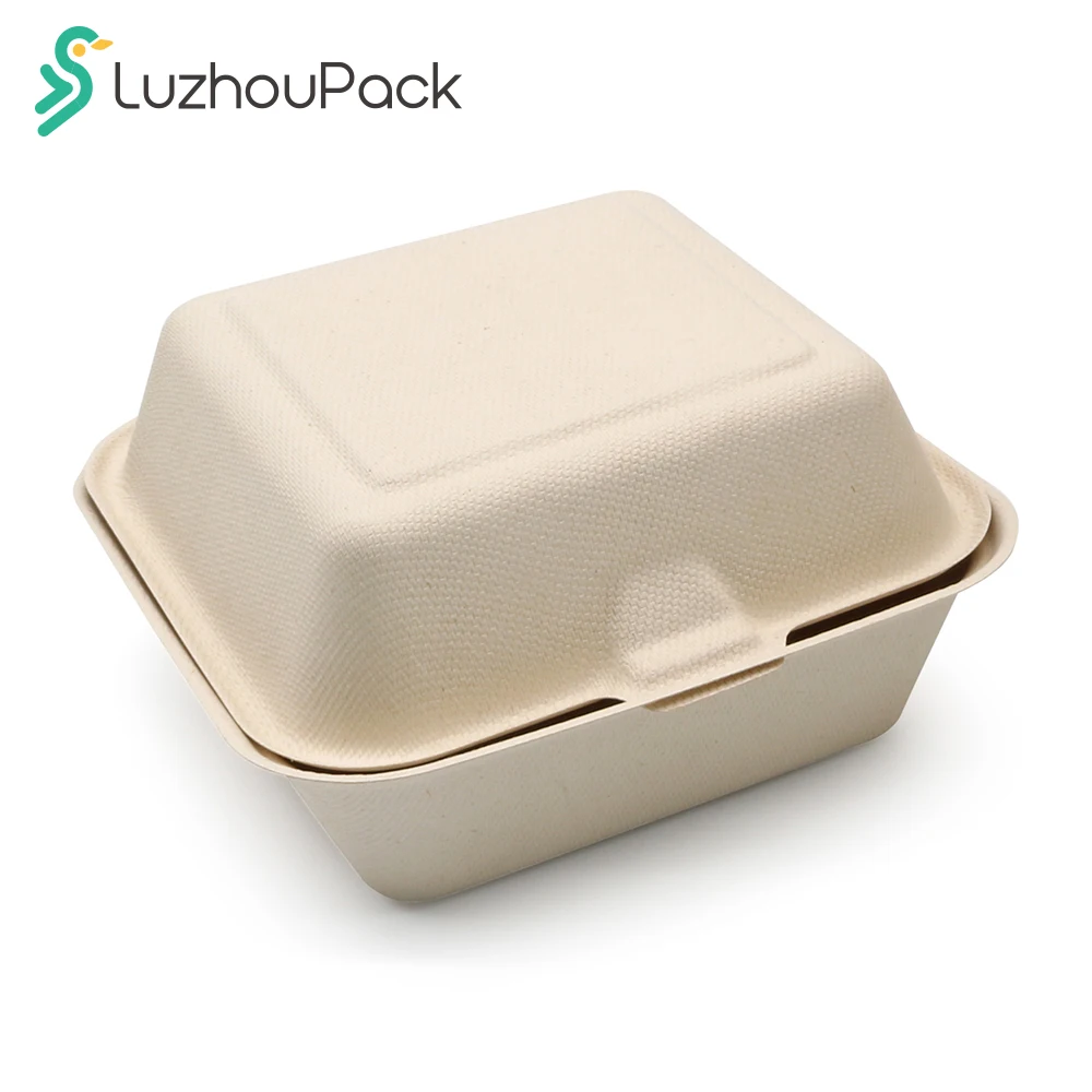 LuzhouPack Customized biodegradable take away food meal packaging takeaway container