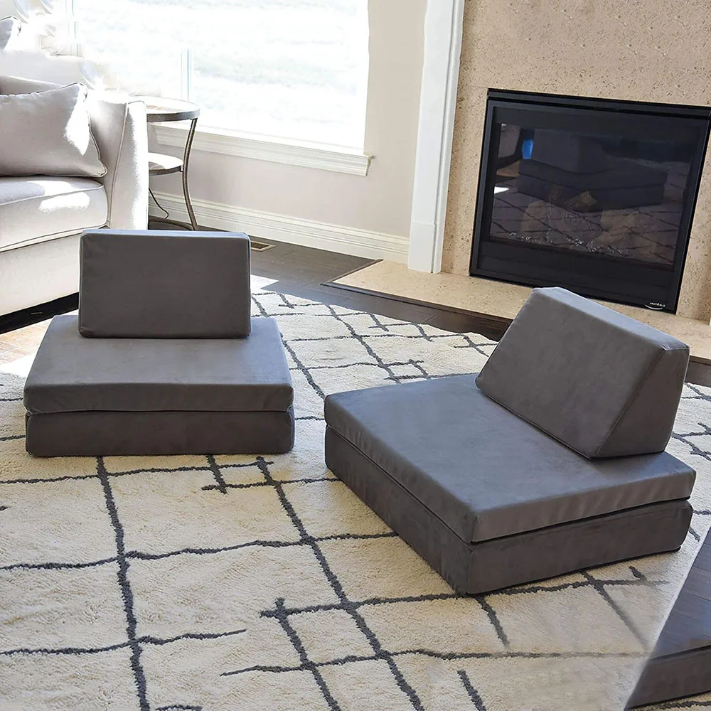 Kids Magnetic Floor PU Foam Fort Comfortable Touch Leather Sofa Cover Floor Modular Play Nugget Couch
