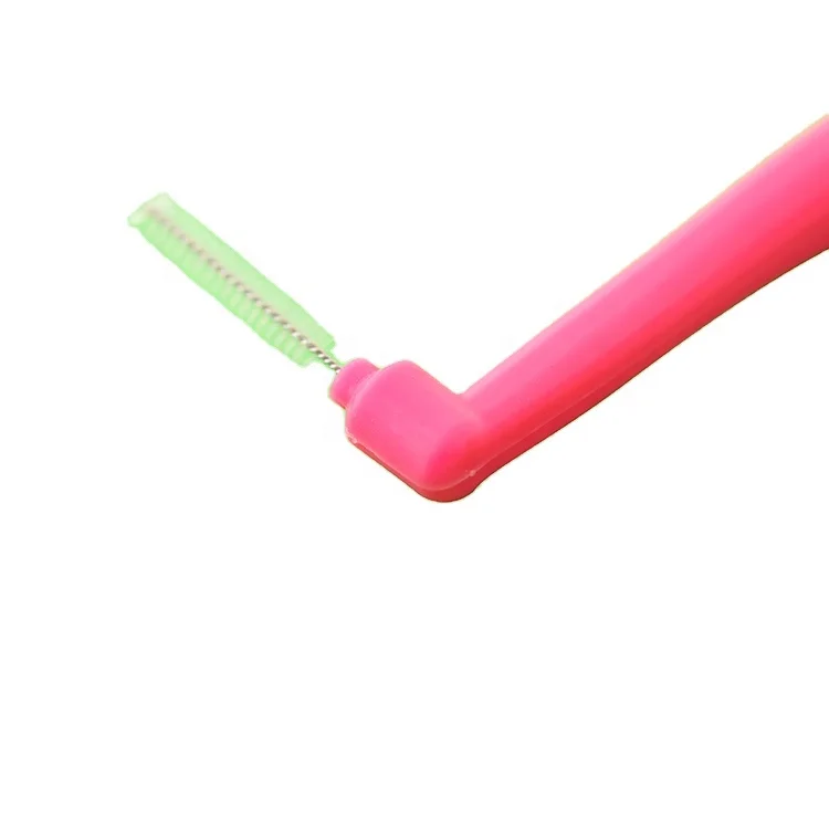 factory top sales PLA Biodegradable corn starch 4S-S Middle L Shape pp Grip Tooth Interdental Curve Soft Brush Bamboo