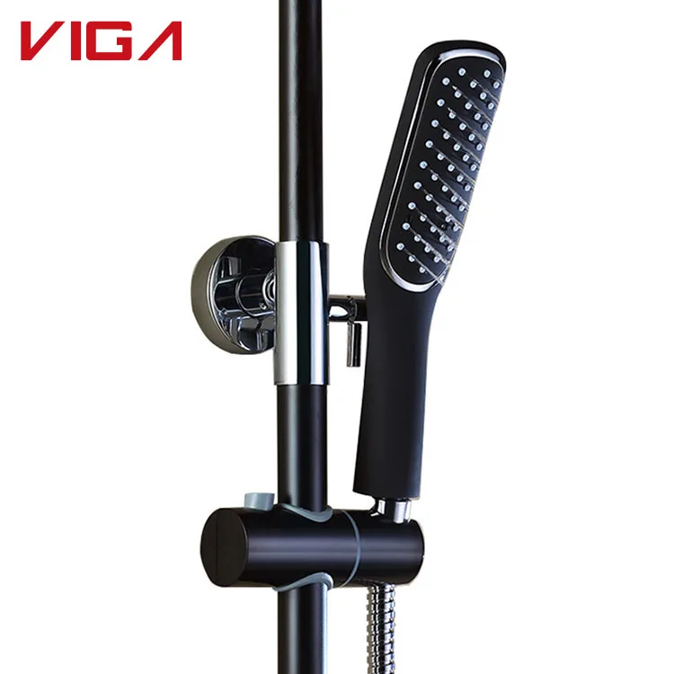 Trending Hot Products Automotive Paint Technology Black Rain Shower Head Water Saving Shower Set
