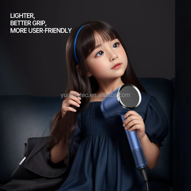 Hair Dryer Blow Dryer with Diffuser Brush for Women 4C Thick Hair Ionic Hair Dryer Travel 2400W PC Material magnetic headband