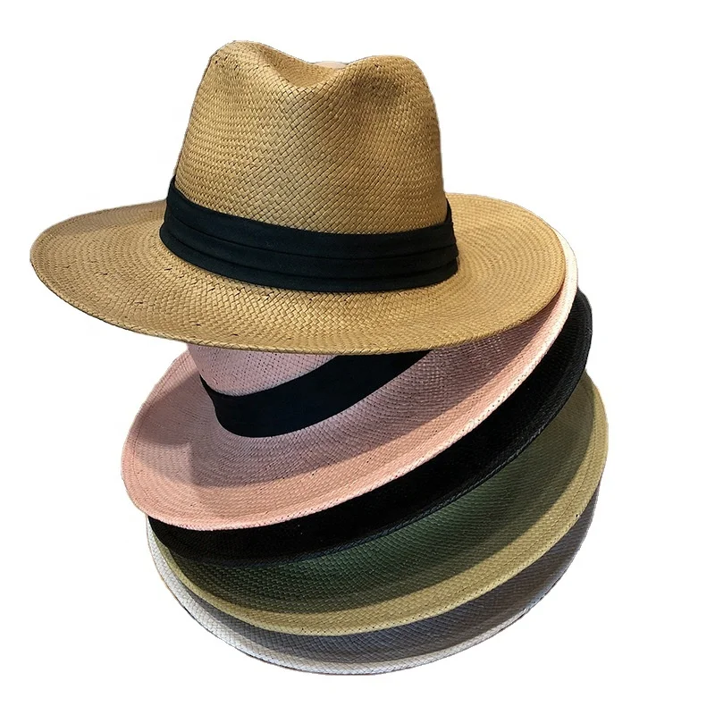 Fashion paper Straw Cuban fedora Hat Cheap Trilby Panama Beach Summer Style Unisex cap