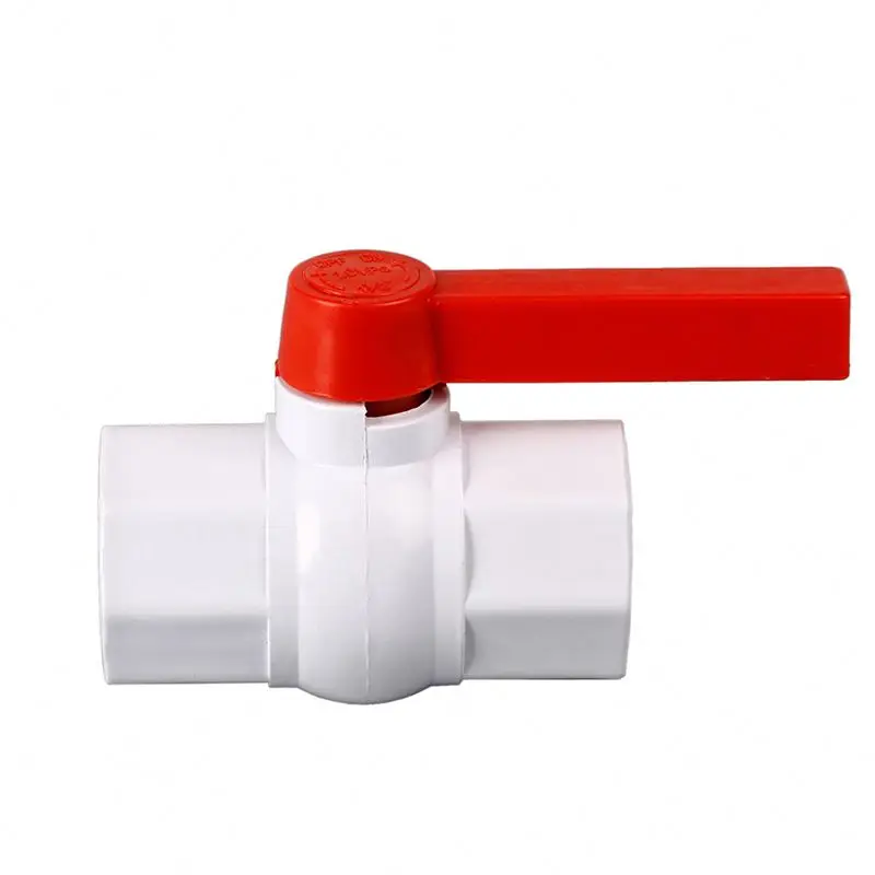 Hot selling Slip Type Gate 1/2-4 Inch 2 Pieces White 2pcs With Stainlestainless Steel Heart Dn20 Dn40 1/2 Pvc Ball Valve Price