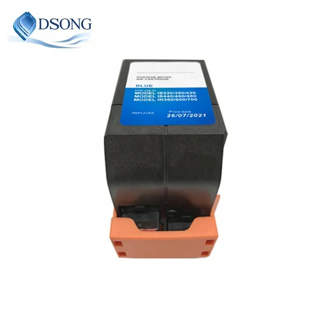 Neopost IS-420 A0095614 Blue Inkjet Cartridge with Chip compatible for Quadient Neopost IS350 IS420 IS480 Franking machine, 84ML