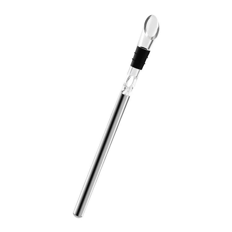 Wine Aerator  Premium  Wine Aerating Pourer Premium Metal 3-in-1 Rapid Iceless Stainless Steel 1 Piece Silver Stopper