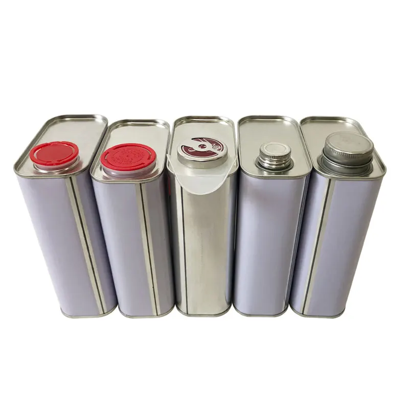 0.5L 1L 2L 3L 4L 5L printed square tin oil can empty paint cans wholesale with lids