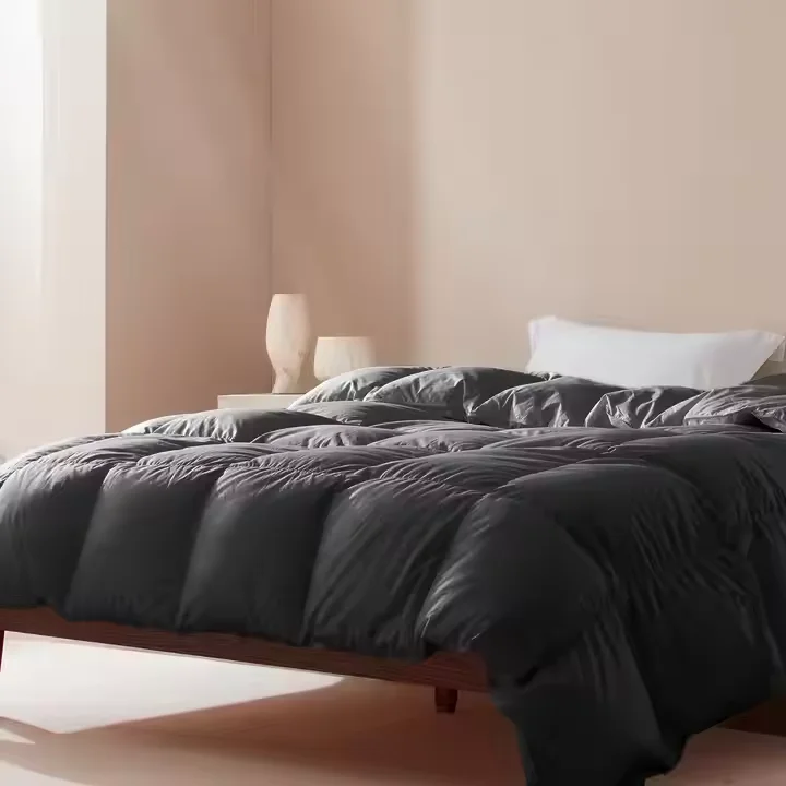 Best Hotel Luxury Bedding Comforter with Goose Feather Down Fiber Cotton Comforter Twin Size and 100% Cotton Down Duvet Insert