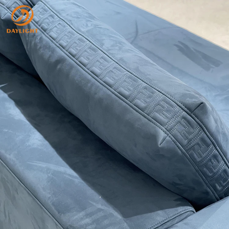 modern luxury bule sofa set fabric modern sofa couch living room sofas set furniture