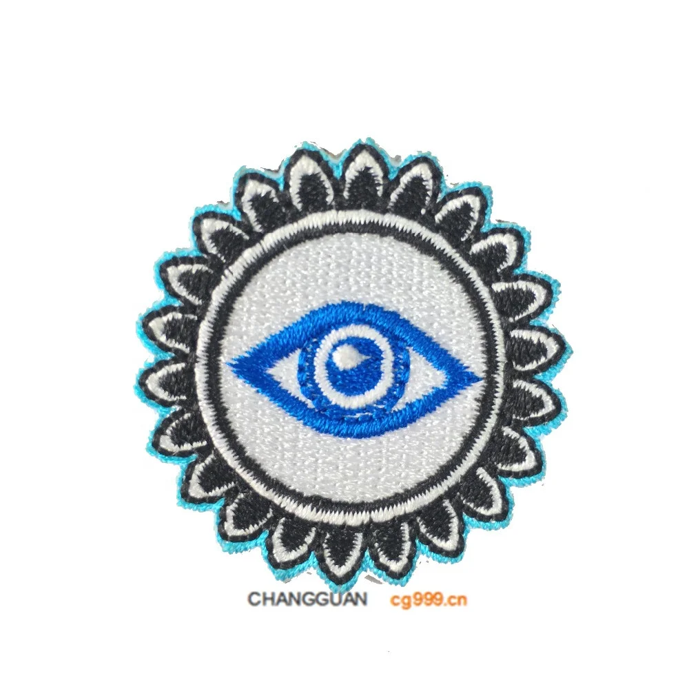 Iron On Letter Evil Eye Bear Logo Embroidery Patches Unicorn Star Embroidery Patch For Clothing