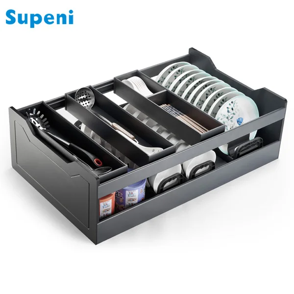 Supeni Kitchen Accessories Drawer Pull Out Dish Rack